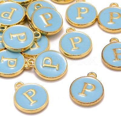 Golden Plated Alloy Enamel Charms ENAM-S118-04P-1