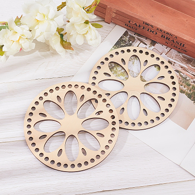 Wooden Basket Bottoms AJEW-WH0126-08A-1