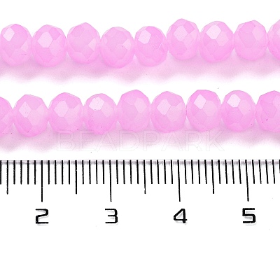 Baking Paint Imitation Jade Glass Bead Strands DGLA-A034-J6MM-A49-1