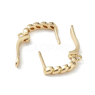 Brass Hoop Earring Findings ZIRC-L097-057G-1