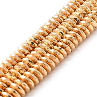 Electroplate Non-magnetic Synthetic Hematite Beads Strands G-L485-06C-LG-1