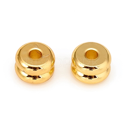 Long-Lasting Plated Brass Spacer Beads KK-D160-21G-1