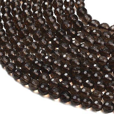 Natural Smoky Quartz Beads Strands G-C280-B09-6mm-1