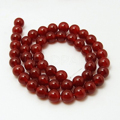 Natural Carnelian Beads Strands G-G338-10mm-02-1
