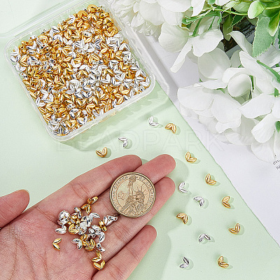 400Pcs 2 Colors Alloy Beads FIND-SP0002-37-1