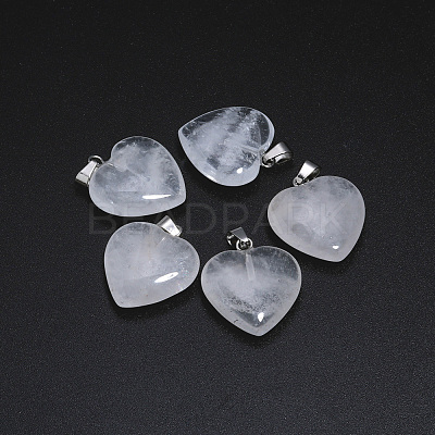 Natural Quartz Crystal Pendants G-G956-B08-FF-1