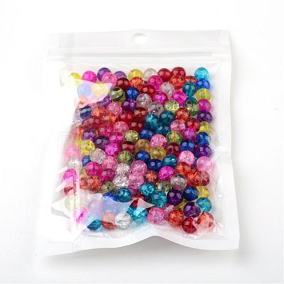 Mixed Crackle Glass Beads X-CCG-Q001-6mm-M-1