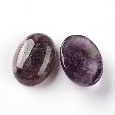 Oval Natural Amethyst Cabochons G-I171-13x18mm-14-1