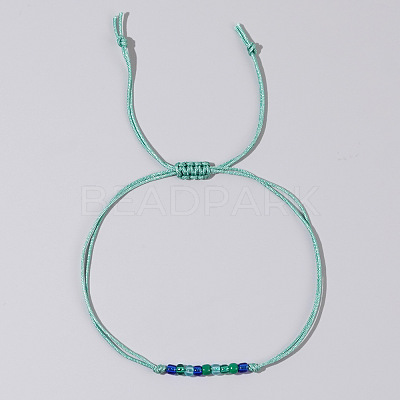 Adjustable Glass Seed Beaded Friendship Braided Bracelets for Daily Wear and Gifts BE2039-9-1
