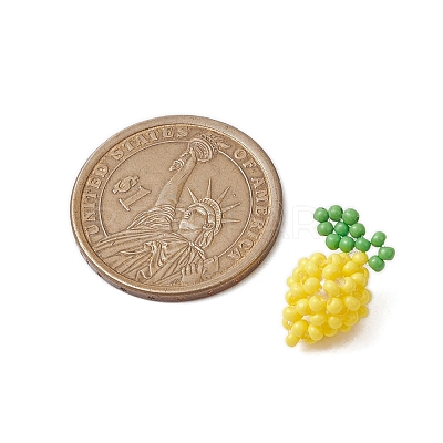 Seed Beads Beaded Charms PALLOY-MZ00313-1