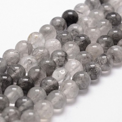 Natural Cloudy Quartz Beads Strands X-G-D840-69-8mm-1
