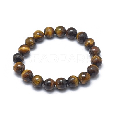 Natural Tiger Eye Bead Stretch Bracelets BJEW-K212-A-028-1