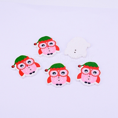 Holiday Buttons WOOD-WH0104-13-1