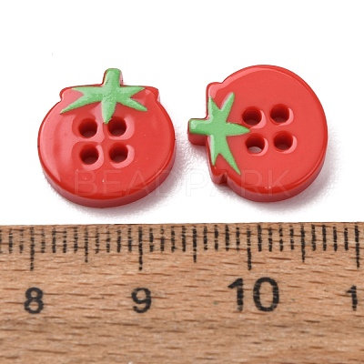4-Hole Printed Opaque Resin Buttons RE-CBA2C75-04B-1