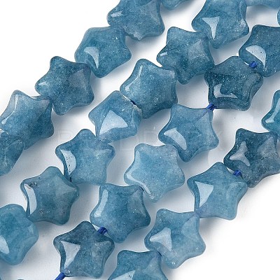 Dyed Natural Malaysia Jade Star Beads Strands G-Z080-A01-04-1
