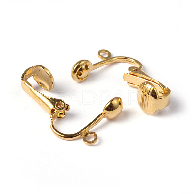 Iron Clip-on Earring Findings for Non-Pierced Ears X-EC141-NFG-1
