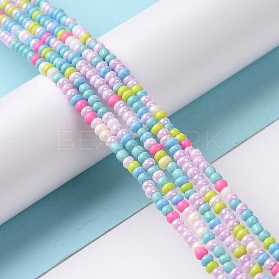 Glass Seed Bead Strands LAMP-B021-04H-1