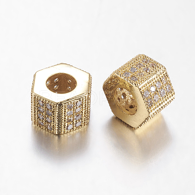 Brass Cubic Zirconia Beads LS-ZIRC-F001-124G-1