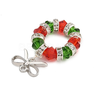 Christmas Theme Glass Pendants PALLOY-TA00163-1