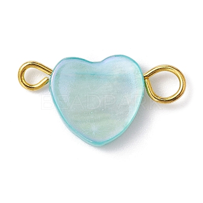 Natural Freshwater Shell Dyed Connector Charms PALLOY-JF02244-01-1