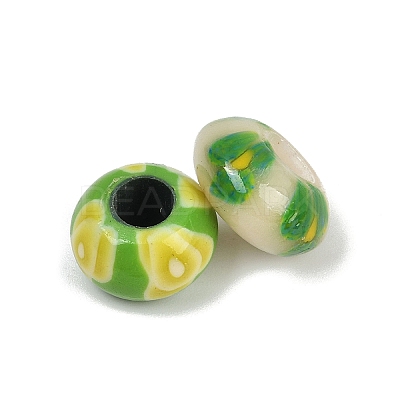 Handmade Polymer Clay European Beads CLAY-A005-01-1