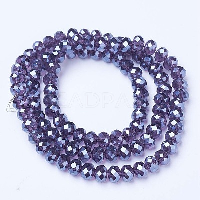 Electroplate Glass Beads Strands EGLA-A034-T1mm-A16-1