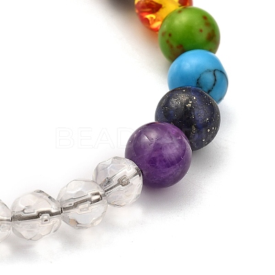 Chakra Leaf Crystal Suncatcher Dowsing Pendulum Pendants PALLOY-JF00460-01-1
