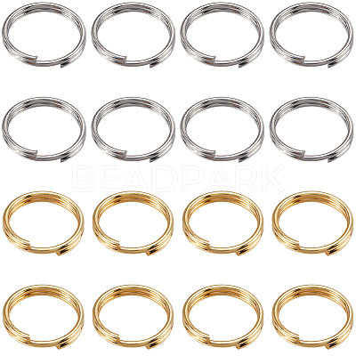 2 Colors 304 Stainless Steel Split Rings STAS-SC0009-25B-1