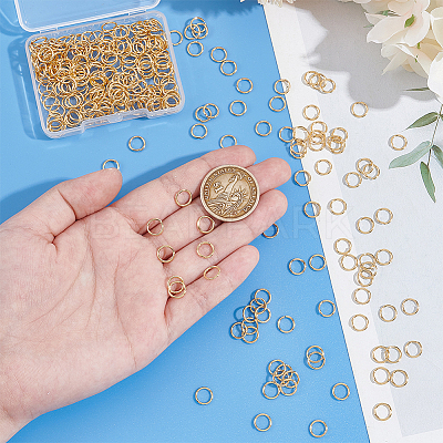 300Pcs 304 Stainless Steel Open Jump Rings STAS-UN0058-56G-04-1