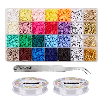 DIY Polymer Clay Beads Jewelry Set Making Kit DIY-YW0004-50-1