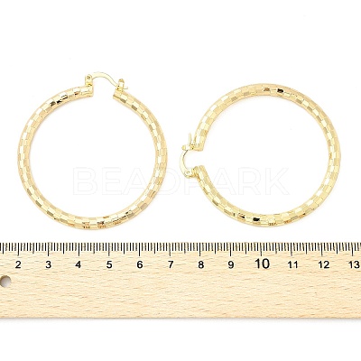 Brass Hoop Earrings LS-EJEW-B117-06E-G-1