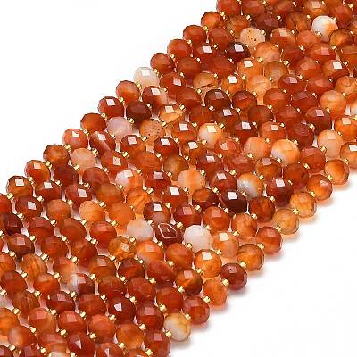 Natural Banded Agate Beads Strands G-P573-A11-01-1
