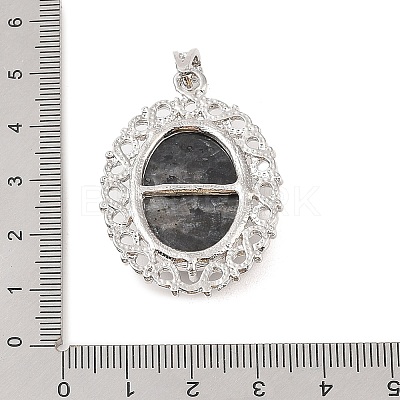 Natural Larvikite Pendants G-A226-03P-06-1