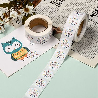 1 Inch Thank You Self-Adhesive Paper Gift Tag Stickers DIY-E027-A-11-1