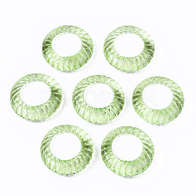 Transparent Acrylic Finger Rings LS-RJEW-T010-05D-1