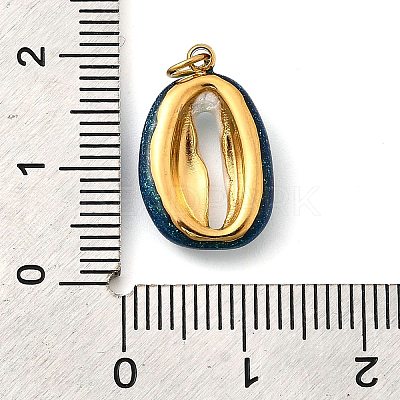 304 Stainless Steel Enamel Pendants STAS-B093-33G-08-1