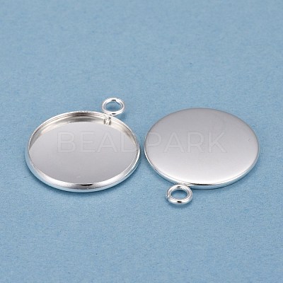 304 Stainless Steel Pendant Cabochon Settings STAS-F191-14S-G-1