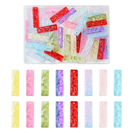 50Pcs Baking Paint Glass Pendants GLAA-FS0001-91-1