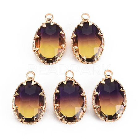 Gradient Color Glass Pendants GLAA-S193-006-B03-1