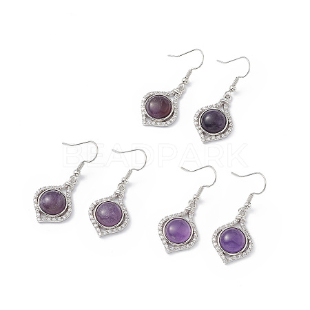 Natural Amethyst Vase Dangle Earrings EJEW-A092-01P-17-1