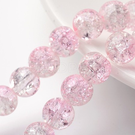 Crackle Glass Beads Strands X-CCG-Q002-8mm-01-1