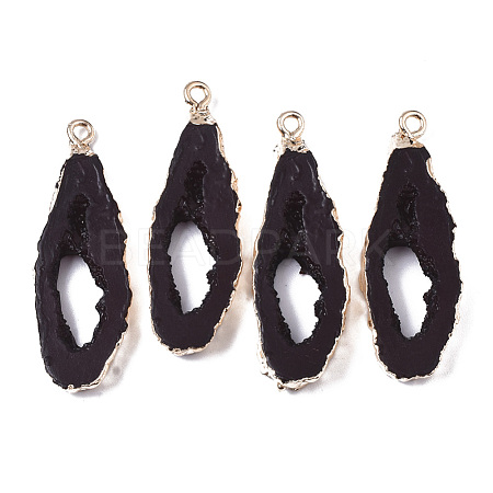 Druzy Resin Pendants RESI-R428-014A-1
