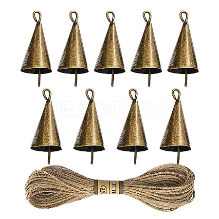 Iron Bell Hanging Ornaments LS-AJEW-H145-91AB-1