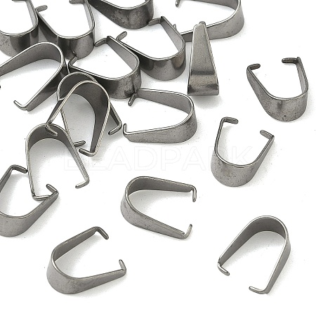 Tarnish Resistant 201 Stainless Steel Snap on Bails STAS-Q007-1-1