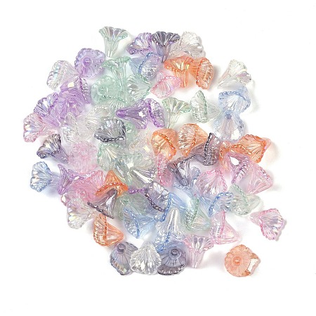 Plated AB Acrylic Beads Cap OACR-B025-02B-1