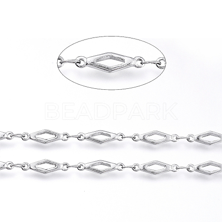 Tarnish Resistant 304 Stainless Steel Link Chains CHS-G014-07P-1