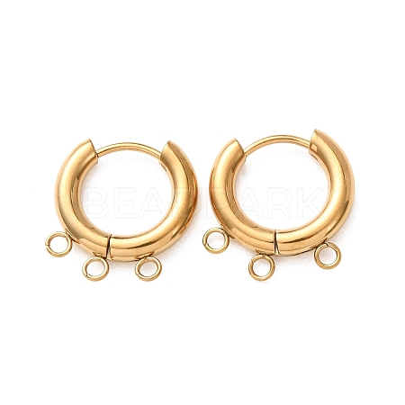 304 Stainless Steel Huggie Hoop Earring Findings STAS-D183-03E-G-1