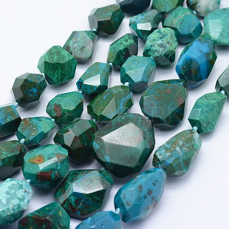 Natural Chrysocolla Beads Strands G-F531-09-D-1