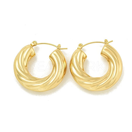 Ion Plating(IP) 304 Stainless Steel Hoop Earrings for Women EJEW-G401-01F-G-1
