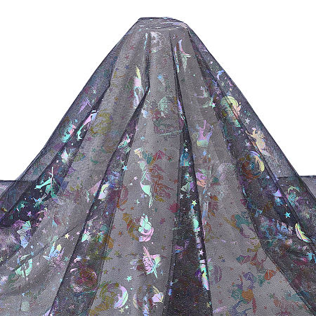Halloween Polyester Mesh Fabric AJEW-WH0314-852C-1